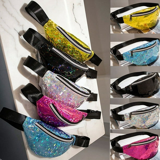Women Mermaid Sequins Outdoor Sports Fanny Pack Bum Purse Clutch Pouch Waist Bag Color : Black+Silver Women Mermaid Sequins Outdoor Sports Fanny Pack Bum Purse Clutch Pouch Waist Bag Color : Black+Silver